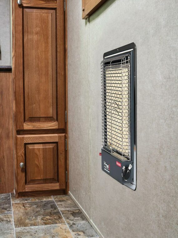 Camco Olympian Wave 6 Catalytic Safety Heater | Adjustable from 3200 to 6000 BTUs | Black (57341)