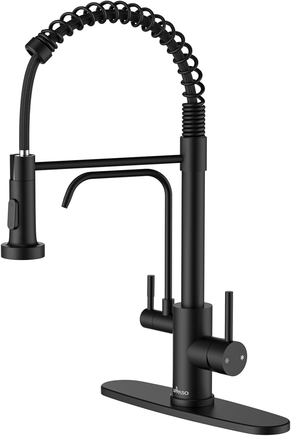 Black Touchless Kitchen Faucet with Soap Dispenser, Motion Sensor Activated Hands-Free Automatic Faucet for Sink with Pull Down Sprayer, Single Handle Smart Faucets for Kitchen Sink