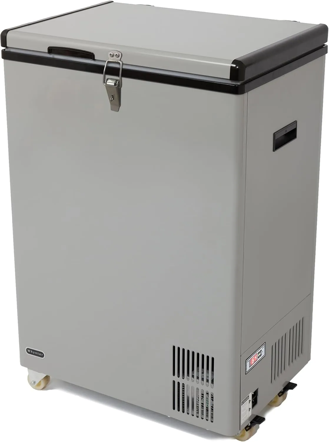 FM-65G 65 Quart Portable Refrigerator and Deep, AC 110V/ DC 12V, Real Chest Freezer for Car, Home, Camping, and RV with-8°F to 50°F Temperature Range, Gray, One Size
