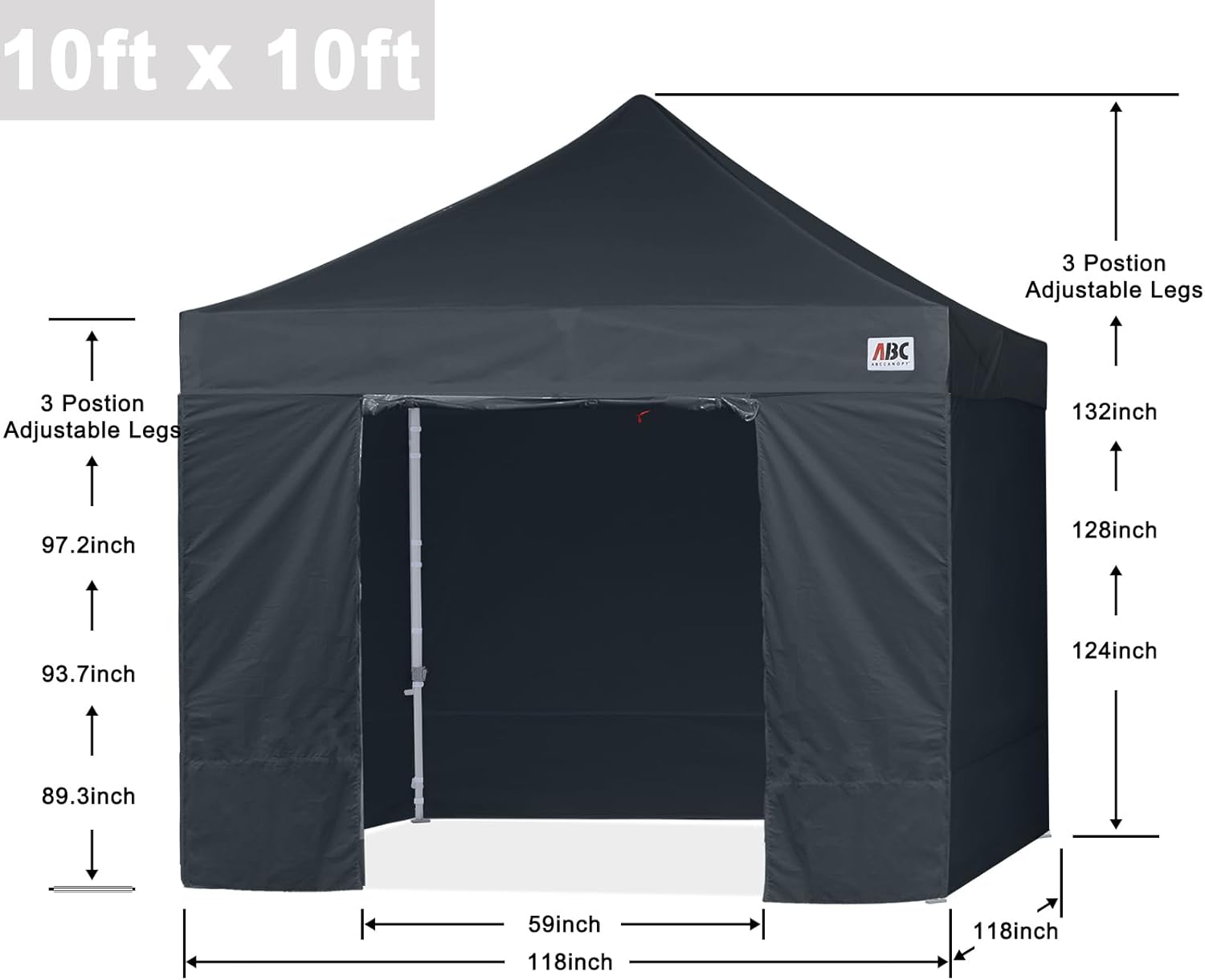 Easy Pop Up Canopy Tent 10×10 with Sidewalls