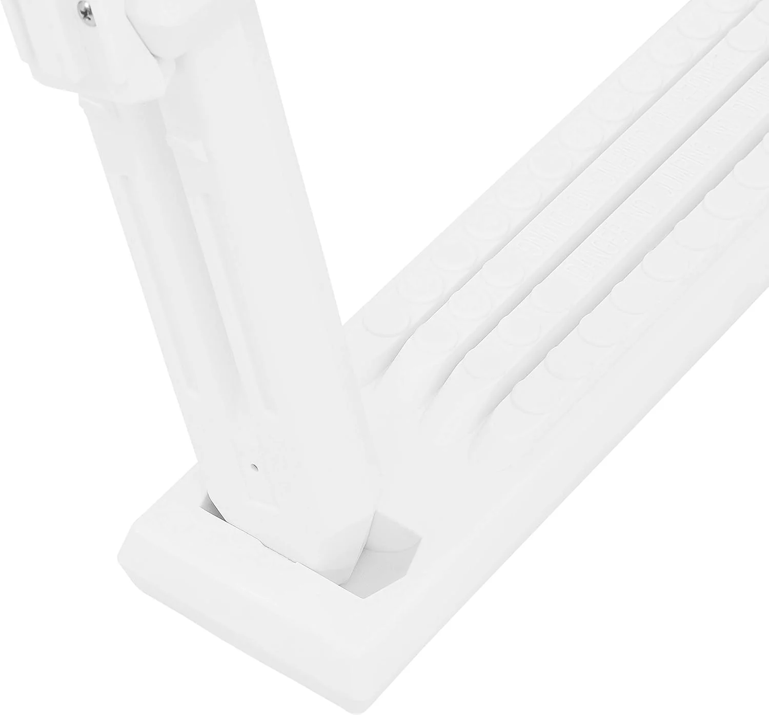 Deluxe Above-Ground Pool Ladder A-Frame Swimming Non-Sliip Step Ladder, White
