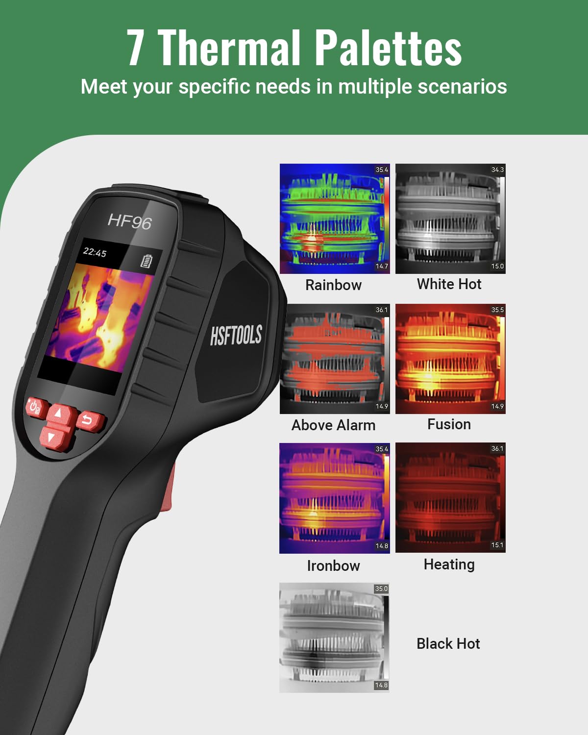 2026 Thermal Camera, Super Resolution 240 x 240, Thermal Imaging Camera with Laser Pointer, 96 x 96 IR Resolution, 25 HZ Infrared Camera,-4°F to 1022°F, 50°FOV, 8h Battery Life Thermal Imager