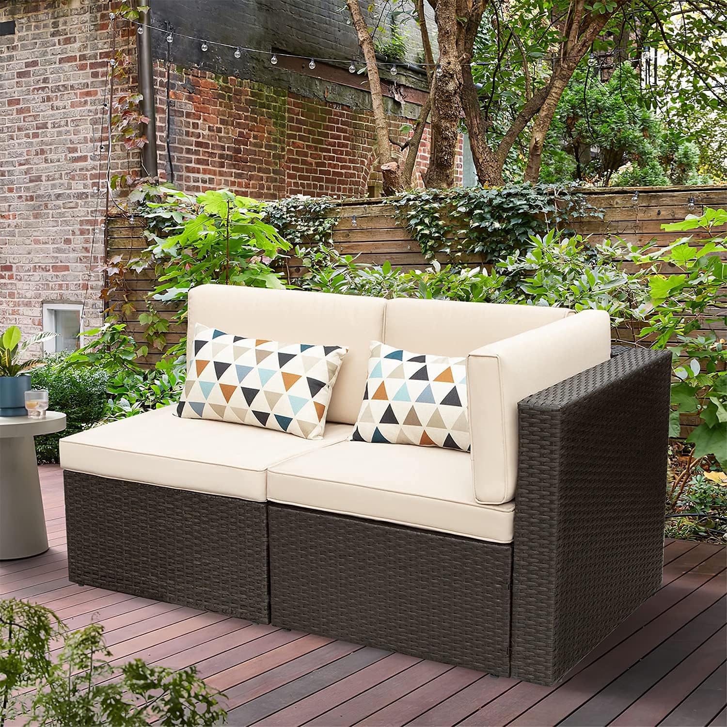 5 Pieces All-Weather Patio Furniture Set with Cushions