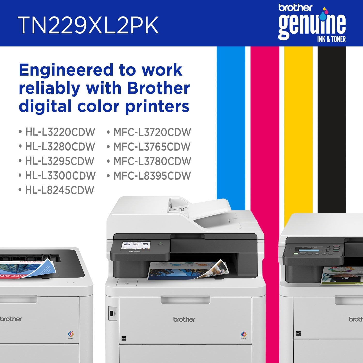 Genuine Tn2294Pk 4-Pack Toner Cartridges Set