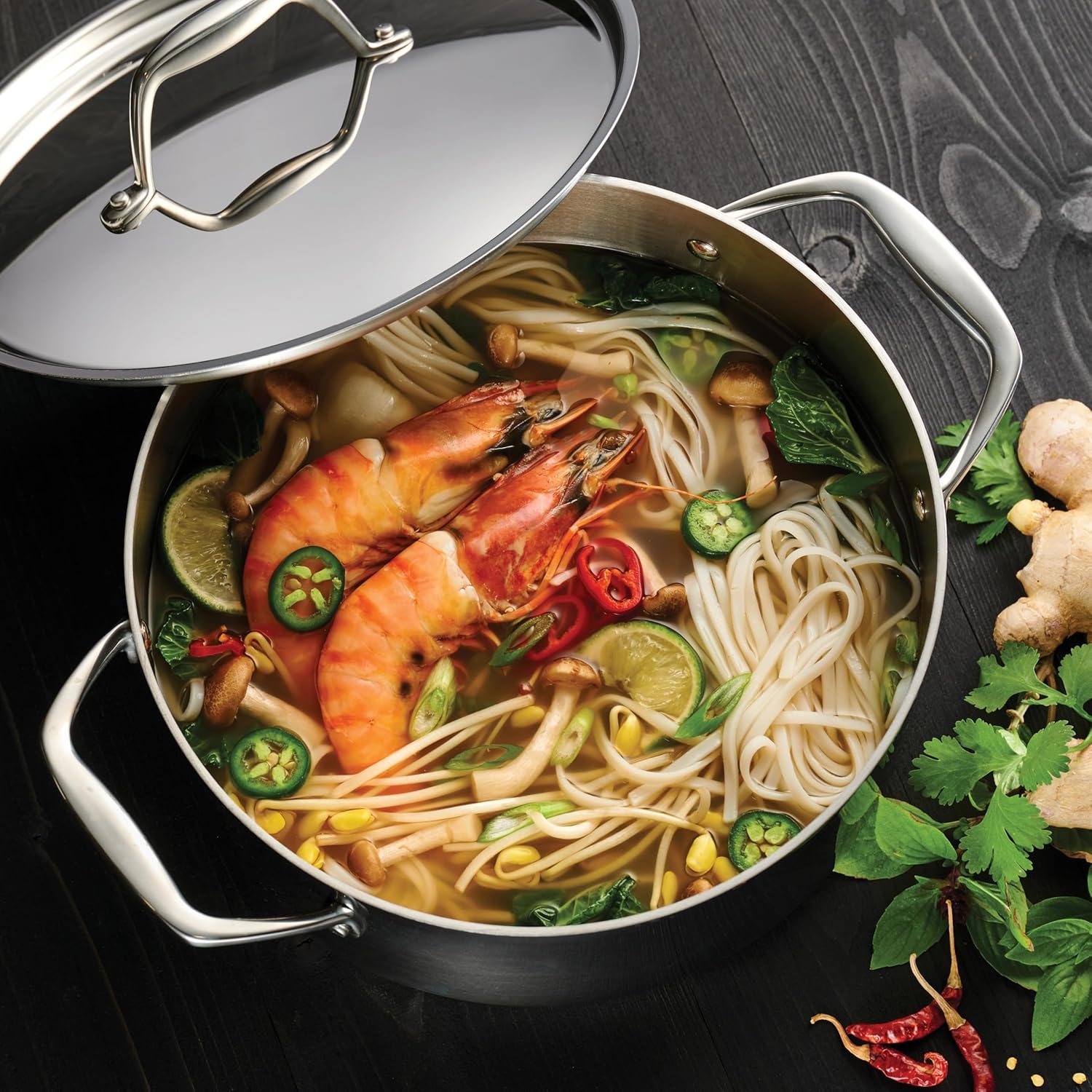 Tri-Ply Clad Stainless Steel 12-Piece Cookware Set