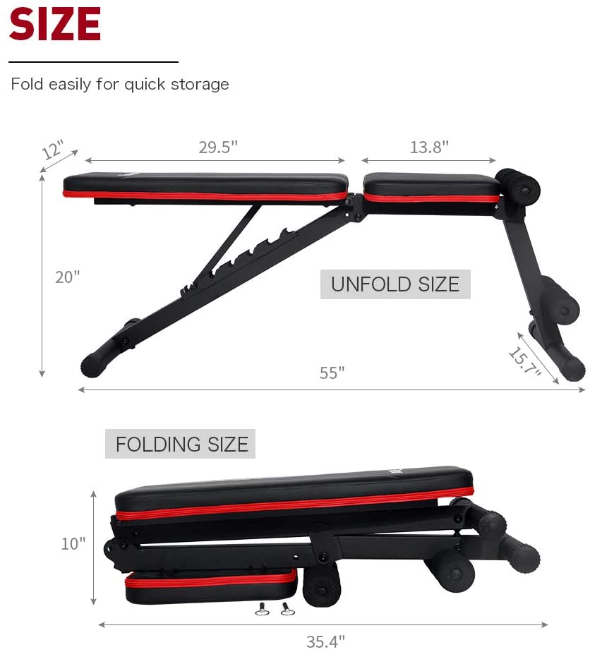 2026 Adjustable Weight Bench Full Body Workout Multi-Purpose