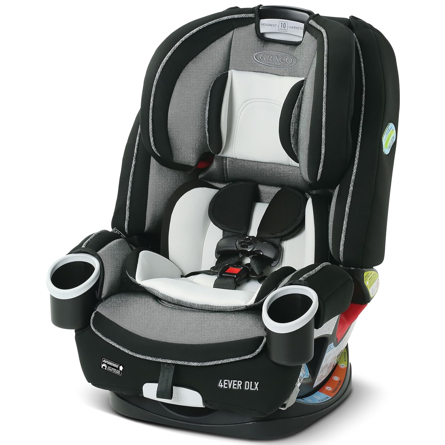 4Ever Dlx 4-In-1 Car Seat – Grey, Infant to Toddler