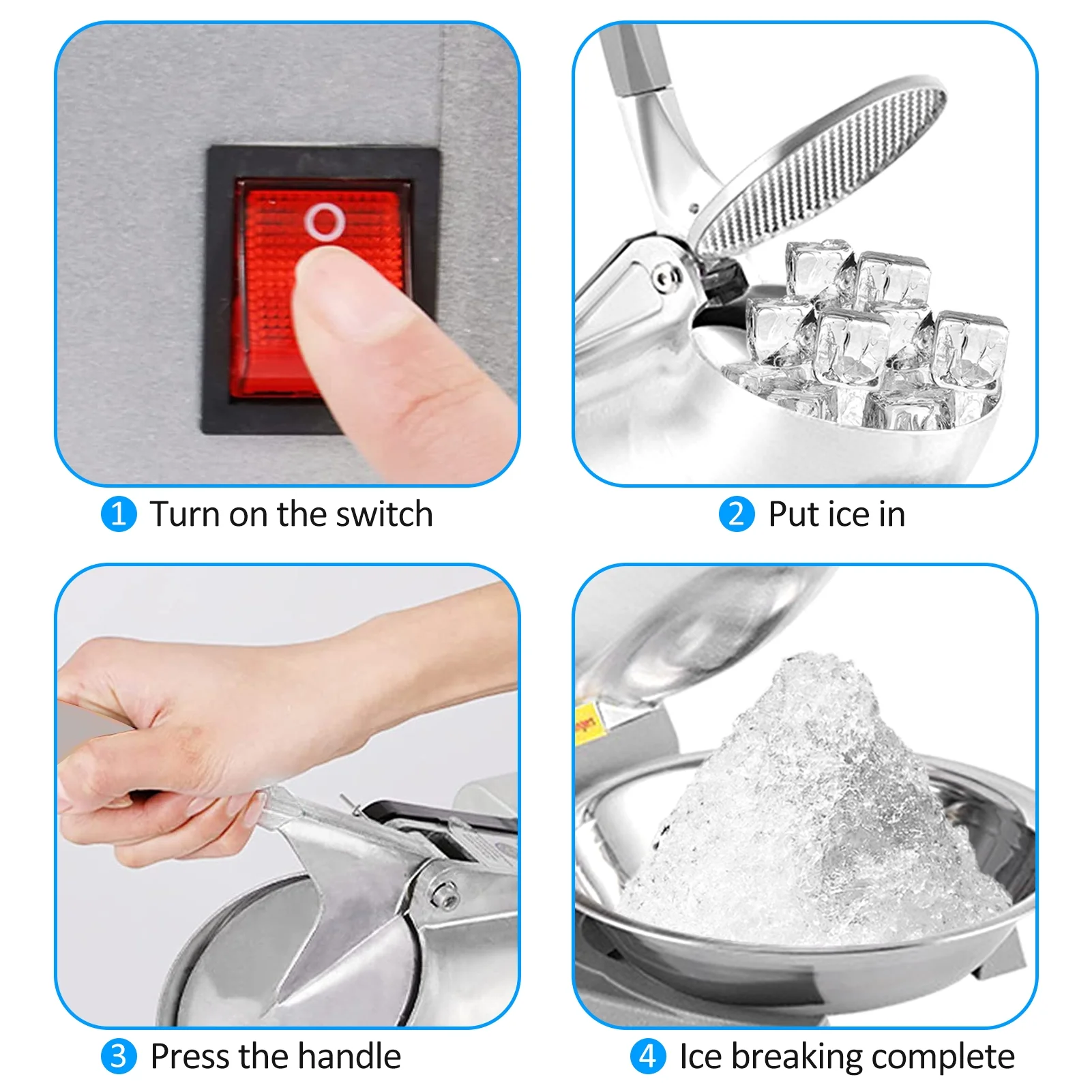 2026 Ice Maker,Ice Maker Dual Ice Shaver Shaved Ice Shaver 300w Ice Hine Huiop Havou