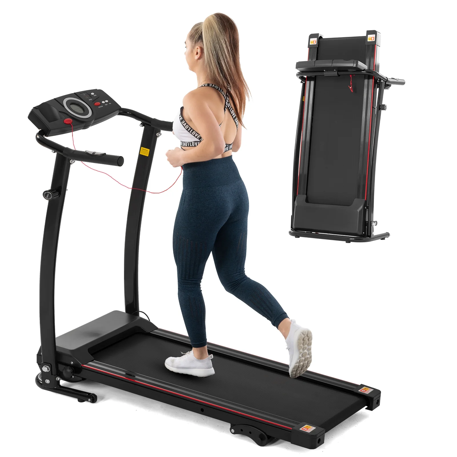 2026 FYC Folding Treadmill with Incline, 2.5HP Electric Motorized Treadmill Running Exercise Machine Compact Treadmill for Home Gym Fitness Workout Jogging Walking 220 LBS Capacity