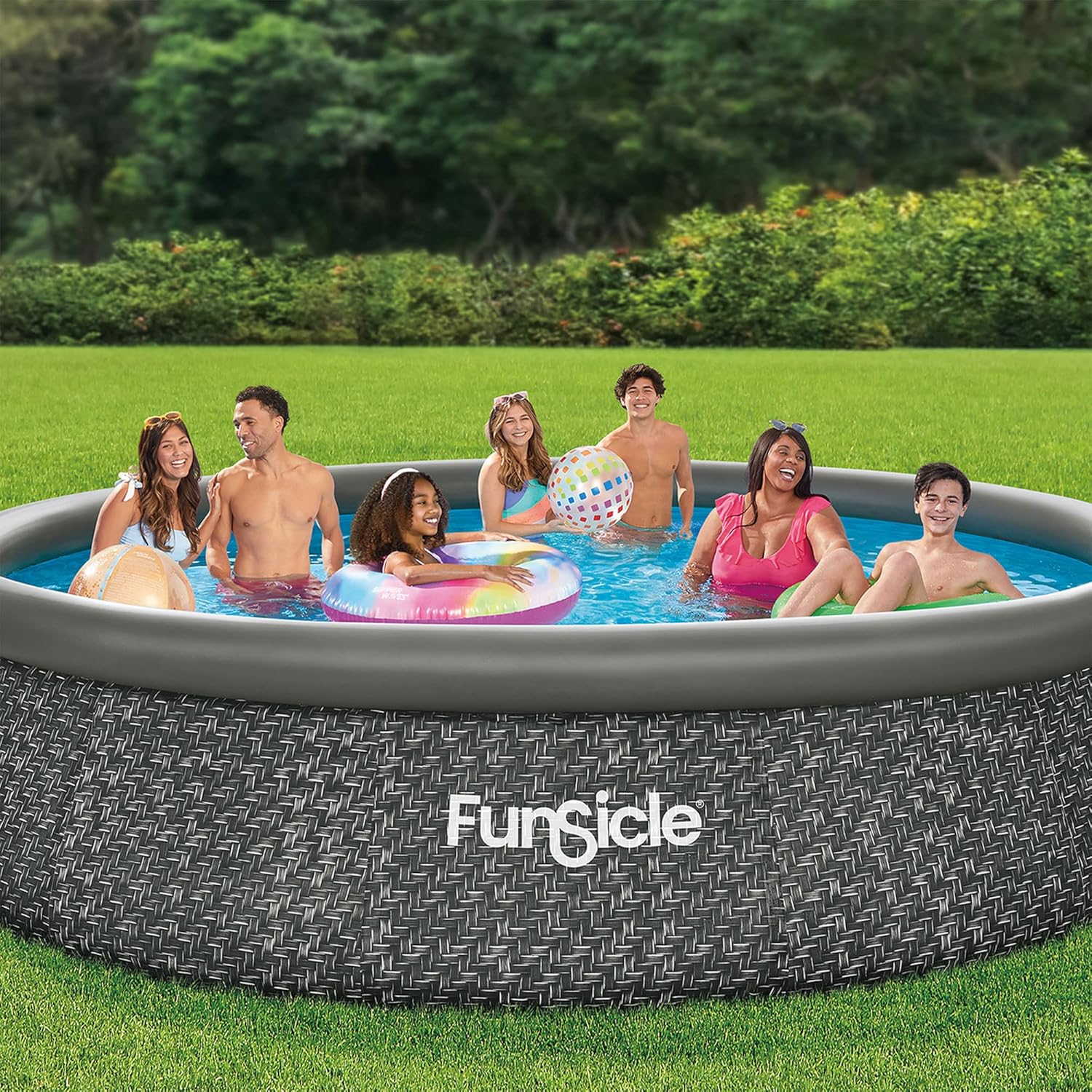 12ft x 36in Quickset Inflatable Ring Pool Set