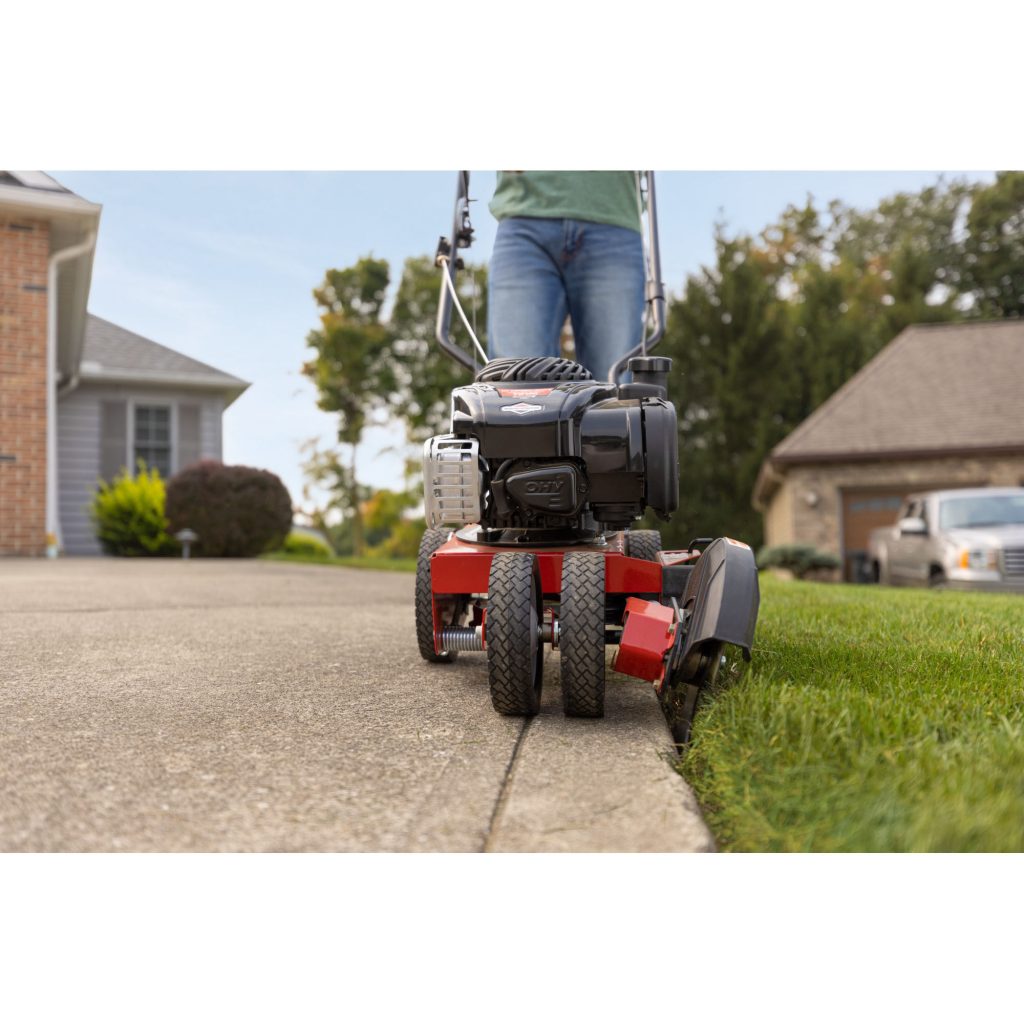 Troy-Bilt TBE550 Driveway Edger, 140cc Briggs & Stratton Engine, 9′′ Triple-Edge Blade, 3 Bevel Positions