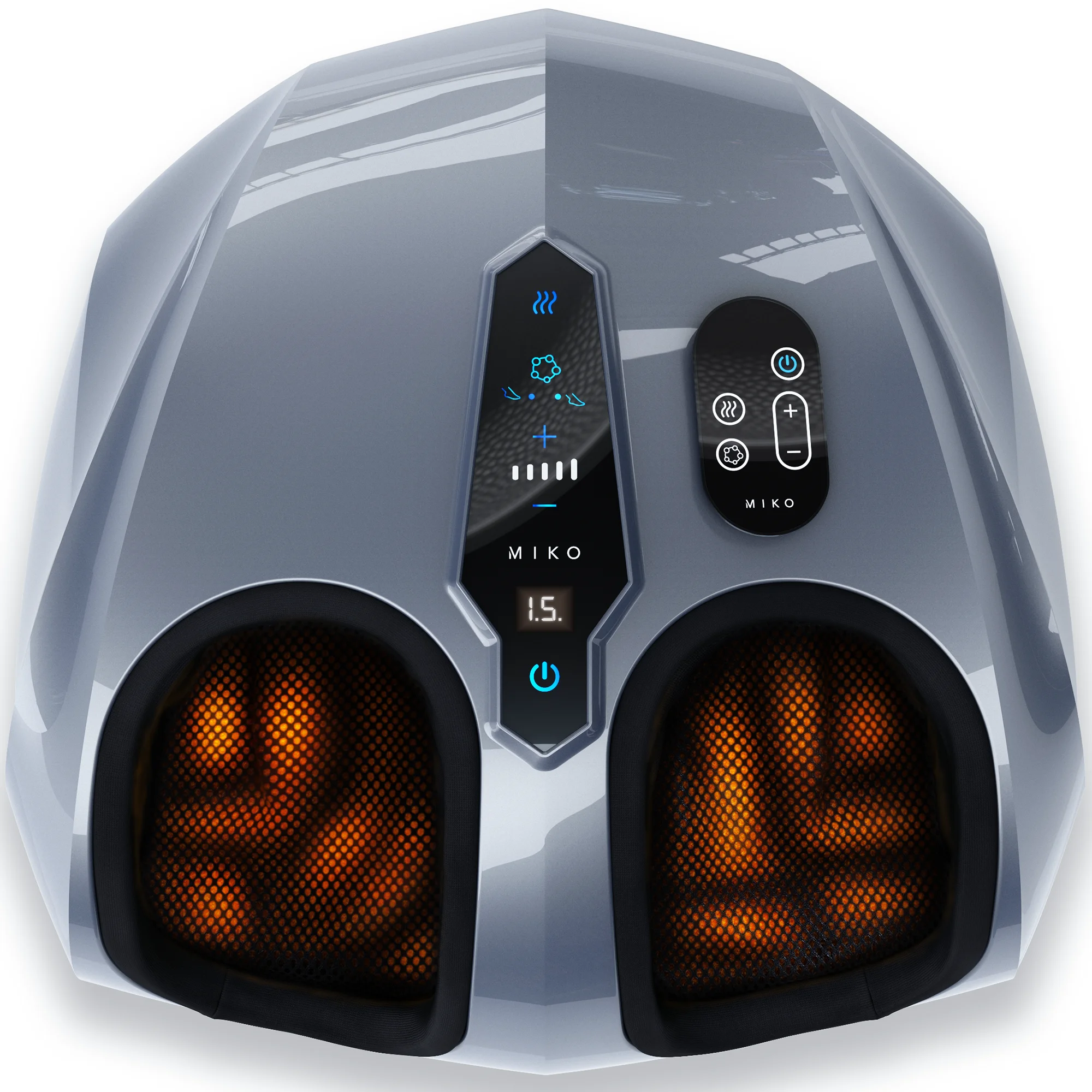 2026 MIKO Shiatsu Foot Massager Machine - Deep Kneading, Shiatsu, Air Compression, and Heat Therapy - Touchscreen - 2 Wireless Remotes