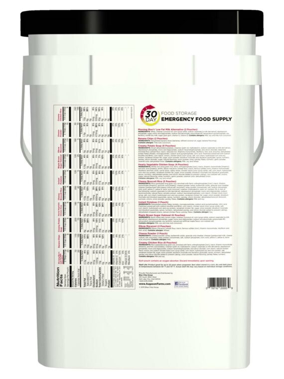 Augason Farms 1-Person 30-Day Emergency Food Supply – QSS-Certified