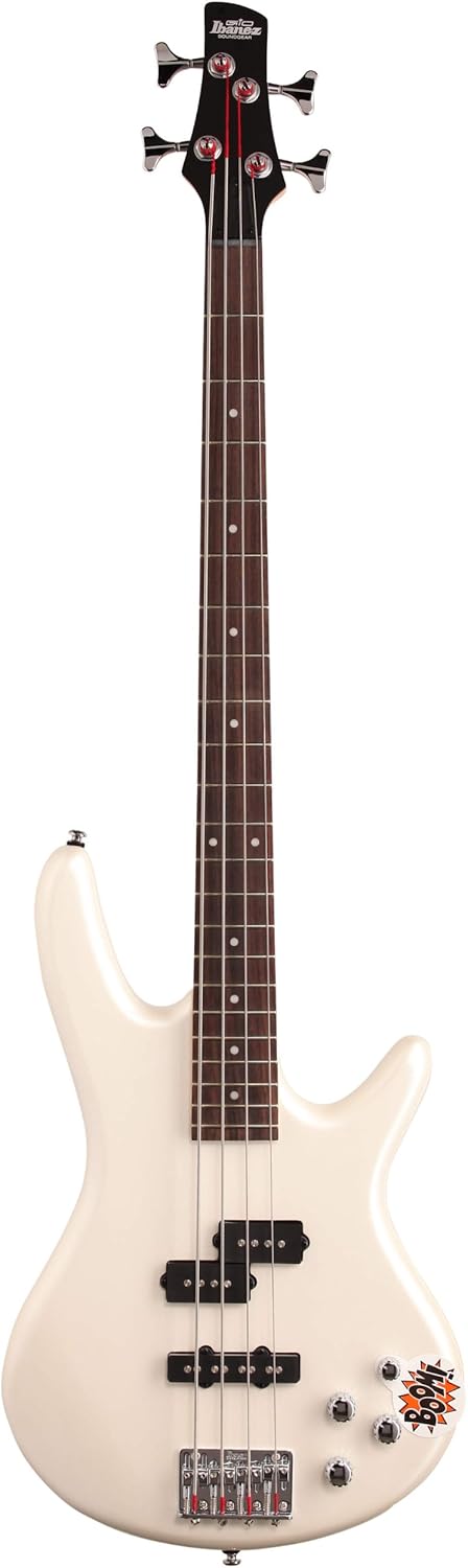 4 String Bass Guitar, Right Handed, Pearl White (GSR200PW) – Roadster Orange Metallic