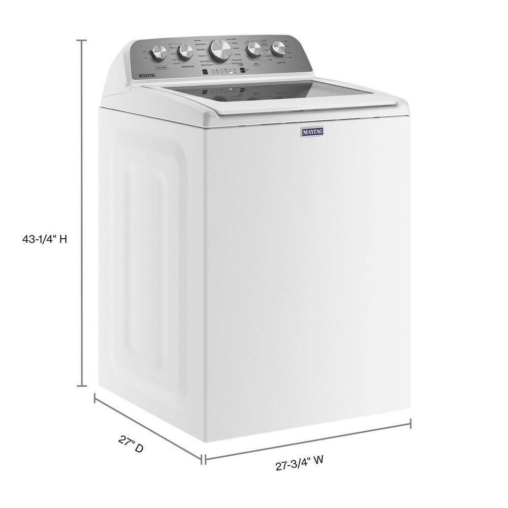 Maytag 4.8 cu. ft. Top Load Washer with Extra Power Boost, White MVW5430MW