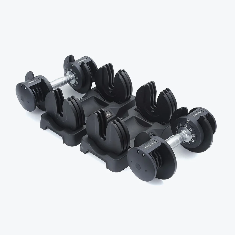 Compact Adjustable Dumbbells 5-25 lbs – Space-Saving, Durable Cast Iron Weights with Twist-and-Lock Mechanism for Versatile Home Workouts