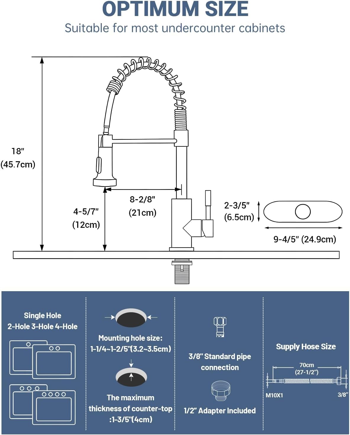 Black Touchless Kitchen Faucet with Soap Dispenser, Motion Sensor Activated Hands-Free Automatic Faucet for Sink with Pull Down Sprayer, Single Handle Smart Faucets for Kitchen Sink