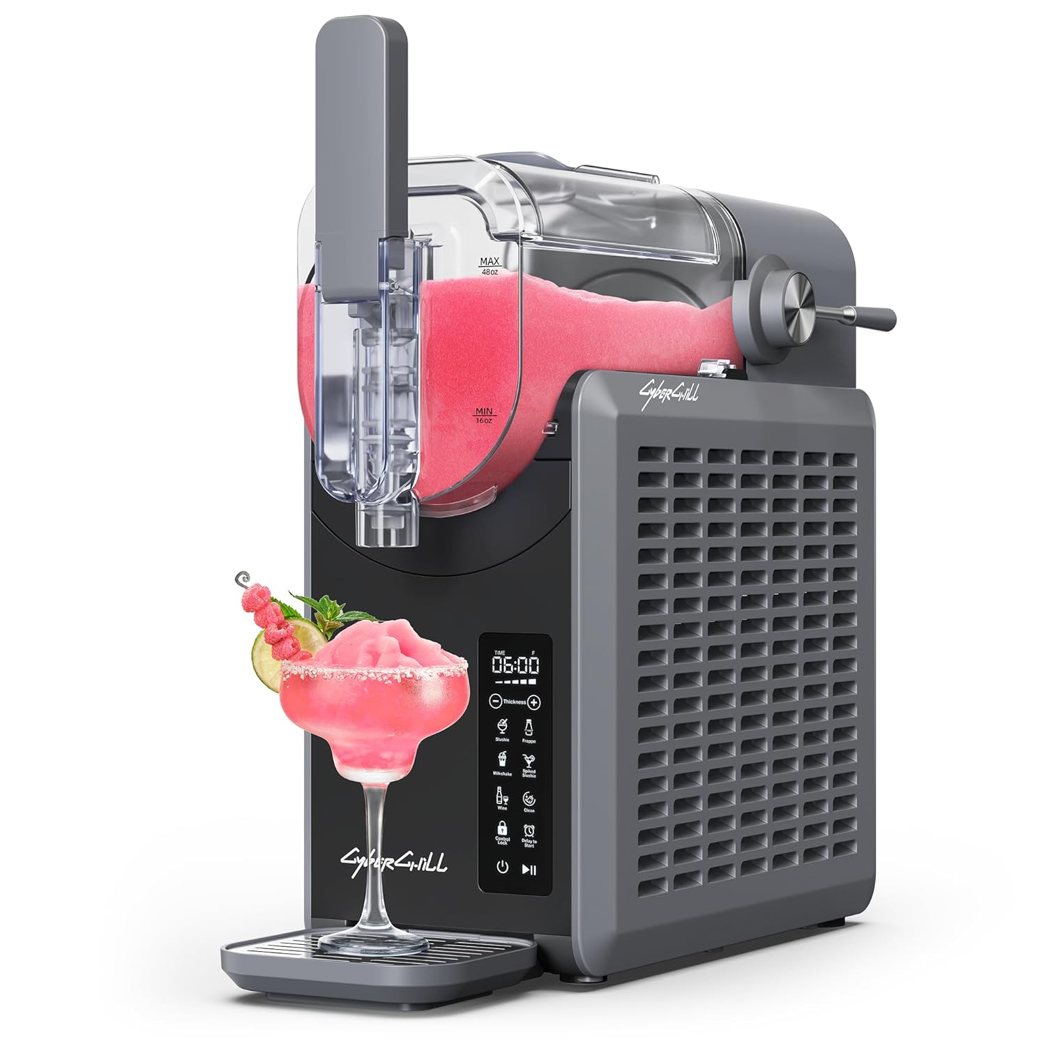2026 Slushie Machine - Professional Frozen Drink Maker No Ice Needed- 70 oz Slushy Machine for Home with LED Display - One-Touch Reservation & 6 Pre-set Programs for Frozen Margaritas, Frappés & Ice Cream