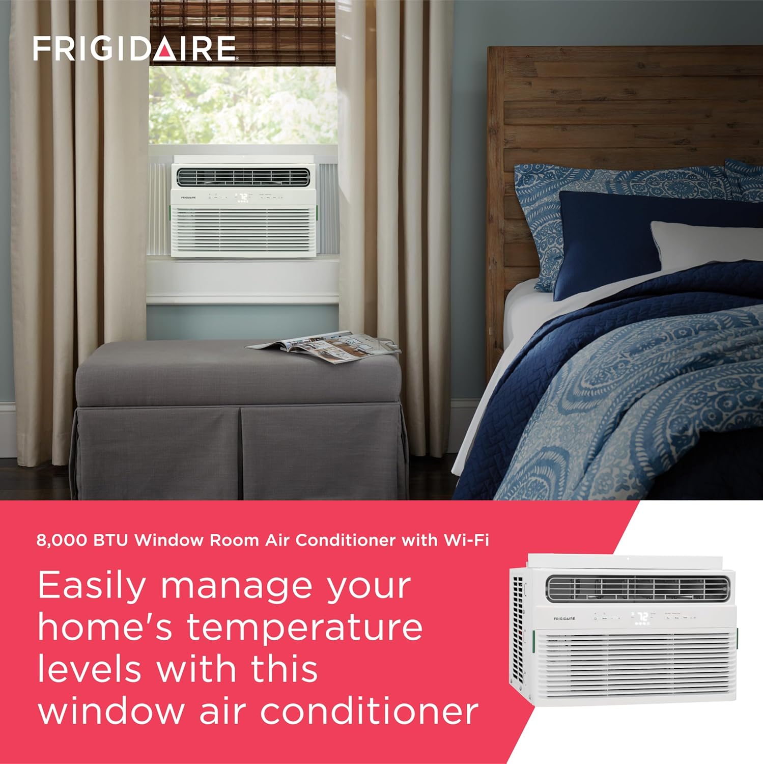 8,000 BTU Smart Wi-Fi Window Air Conditioner