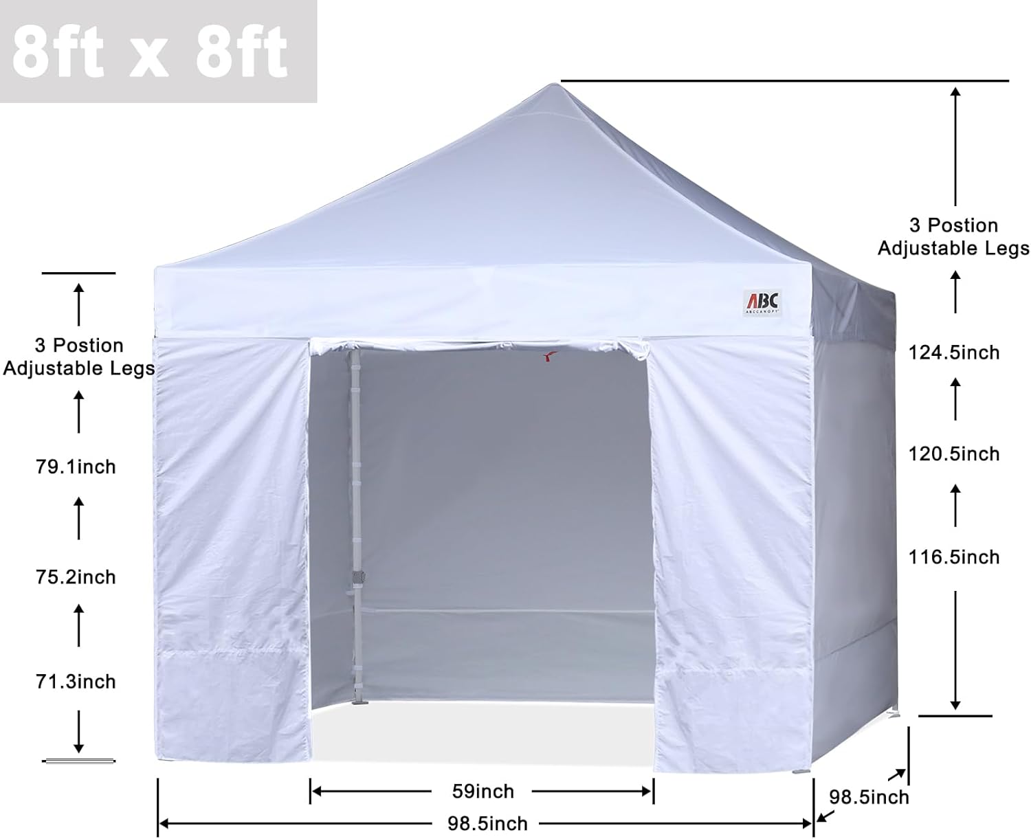 Easy Pop Up Canopy Tent 10×10 with Sidewalls