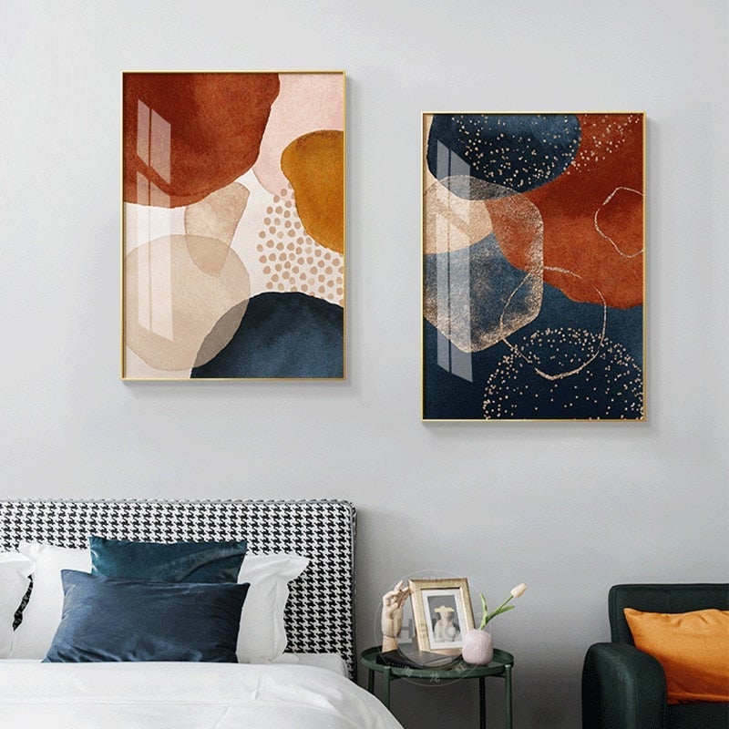 Abstract Morandi Watercolor Line