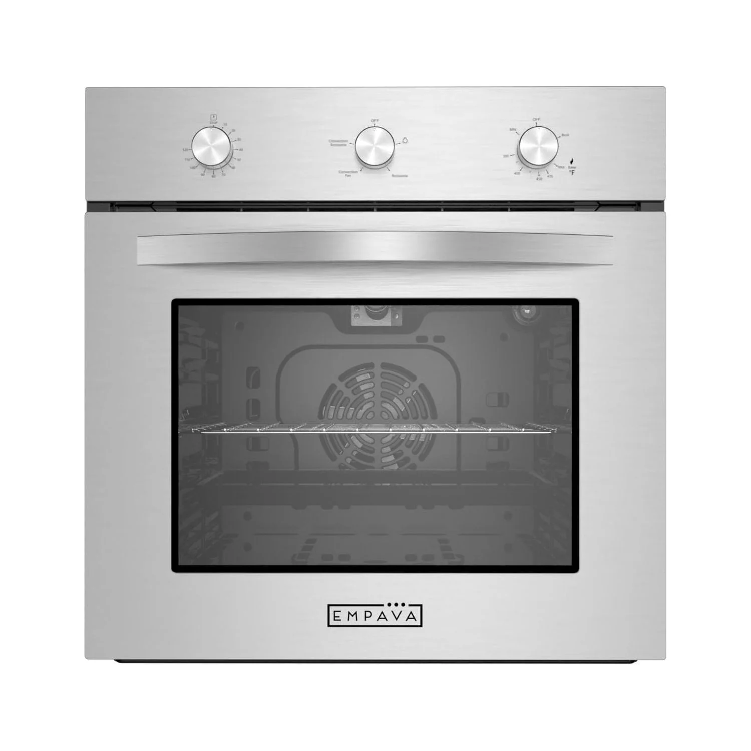 2026 Empava 24-inch 2.3 Cu.ft. Single Propane Gas Wall Oven - Convection Fan in Stainless Steel - EMPV-24WO11L