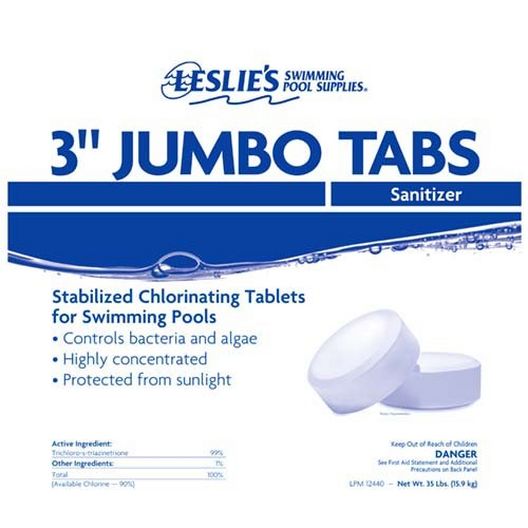 2026 Leslie’s – 3 in. Jumbo Chlorine Pool Tabs – 20 lbs. Bucket