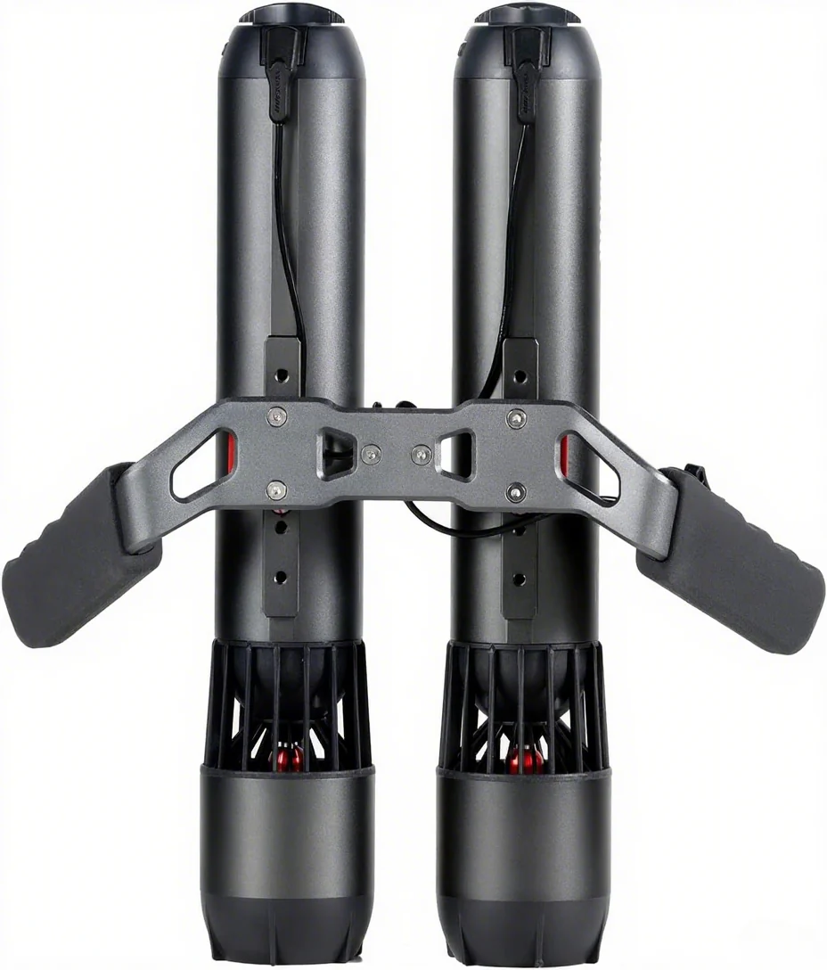 Twin Engine Handle Bracket+Underwater Scooter 2 Packs with 2 handgrips, 2 Arm Mount Kits, 2 Accessories Mount Rings
