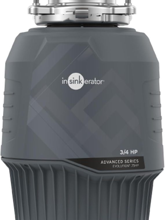 EVOLUTION 0.75HP 3/4 HP, Advanced Series EZ Connect Continuous Feed Food Waste Garbage Disposal, Gray – Advanced Series with EZ Connect