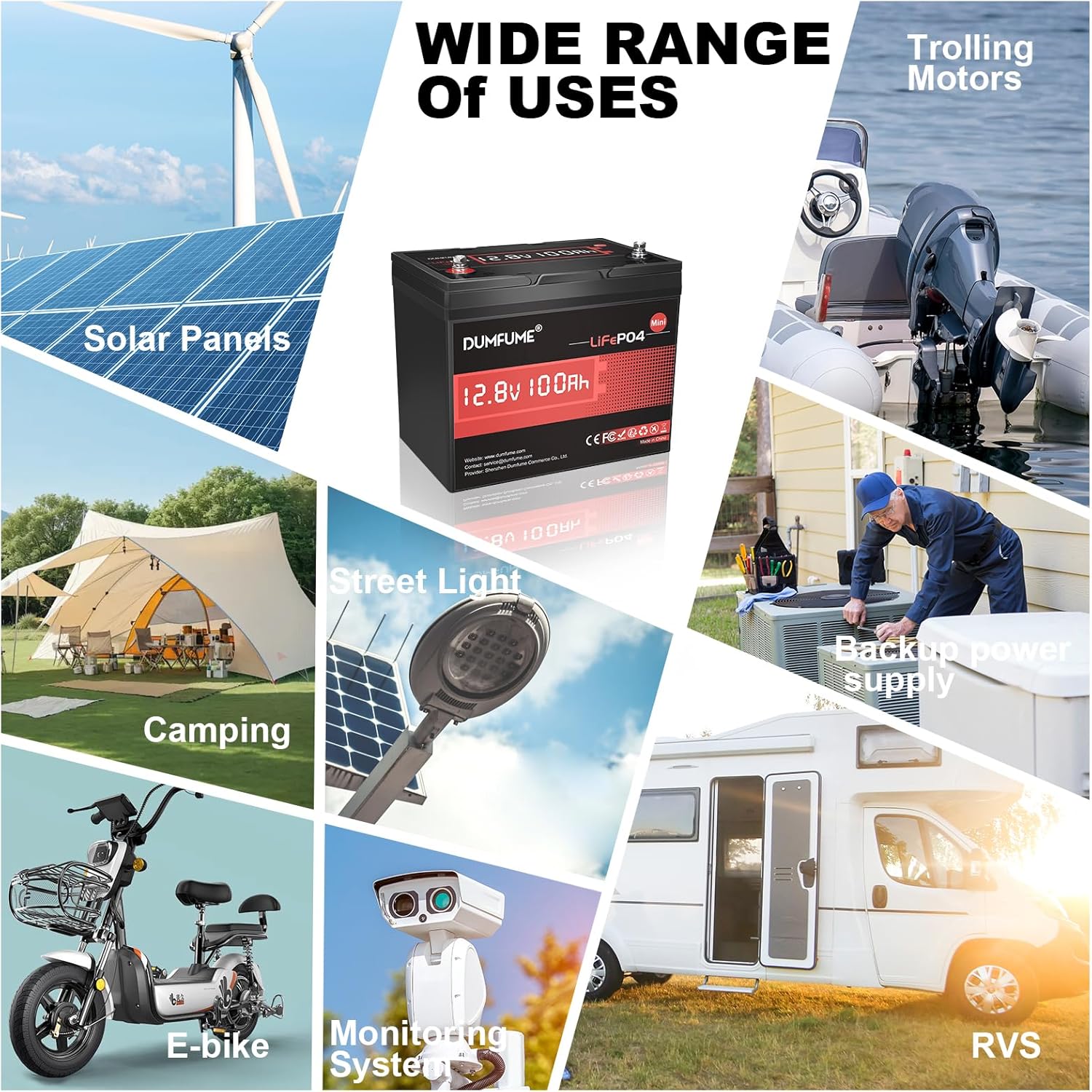 12V 300Ah Lithium LiFePO4 Battery with 200A BMS