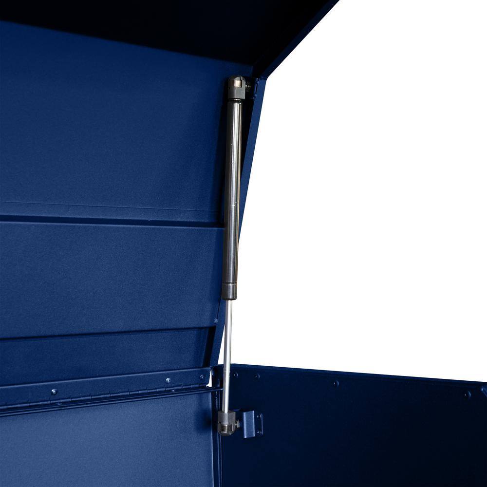 Husky 56 in. W x 22 in. D Heavy Duty 23-Drawer Combination Rolling Tool Chest and Top Tool Cabinet Set in Matte Blue