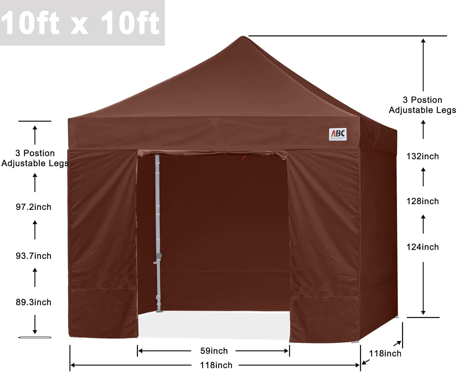Easy Pop Up Canopy Tent 10×10 with Sidewalls