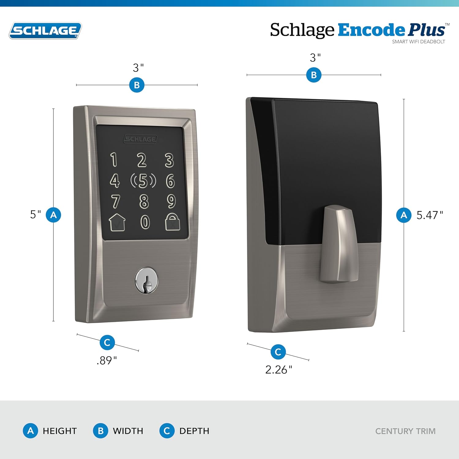 Encode Plus Smart Wi-Fi Lock – Keyless Entry Deadbolt
