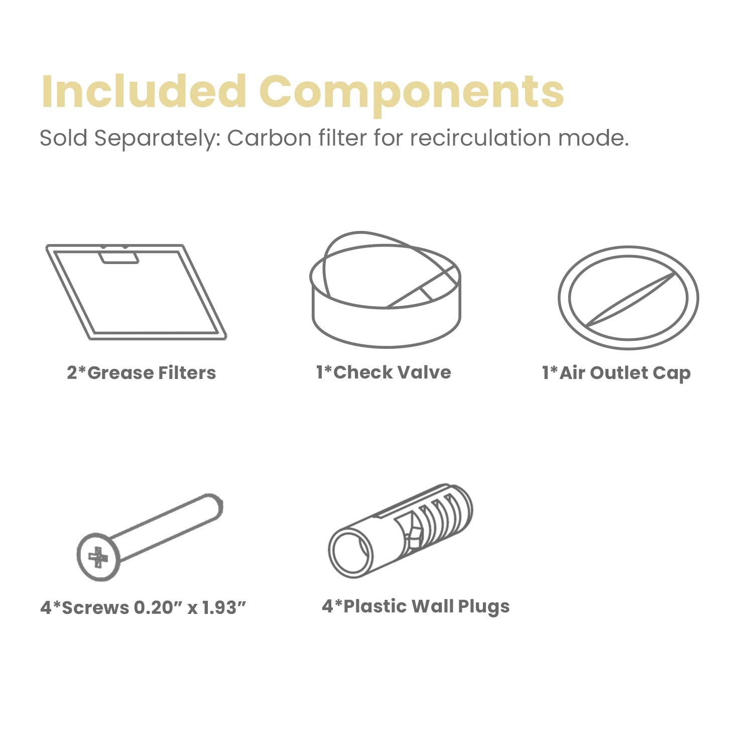 30 inch Under Cabinet Ducted/Ductless Convertible Slim Vent Durable Stainless Steel Kitchen Reusable Filter