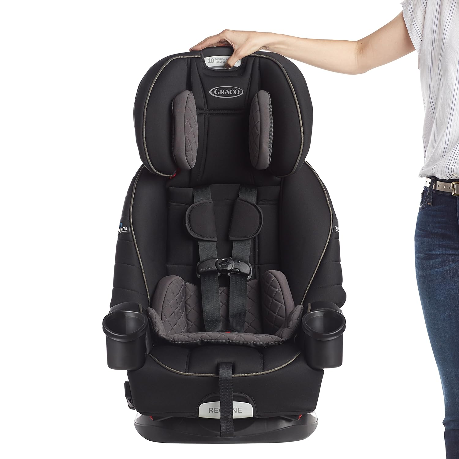 4Ever Dlx 4-In-1 Car Seat – Grey, Infant to Toddler