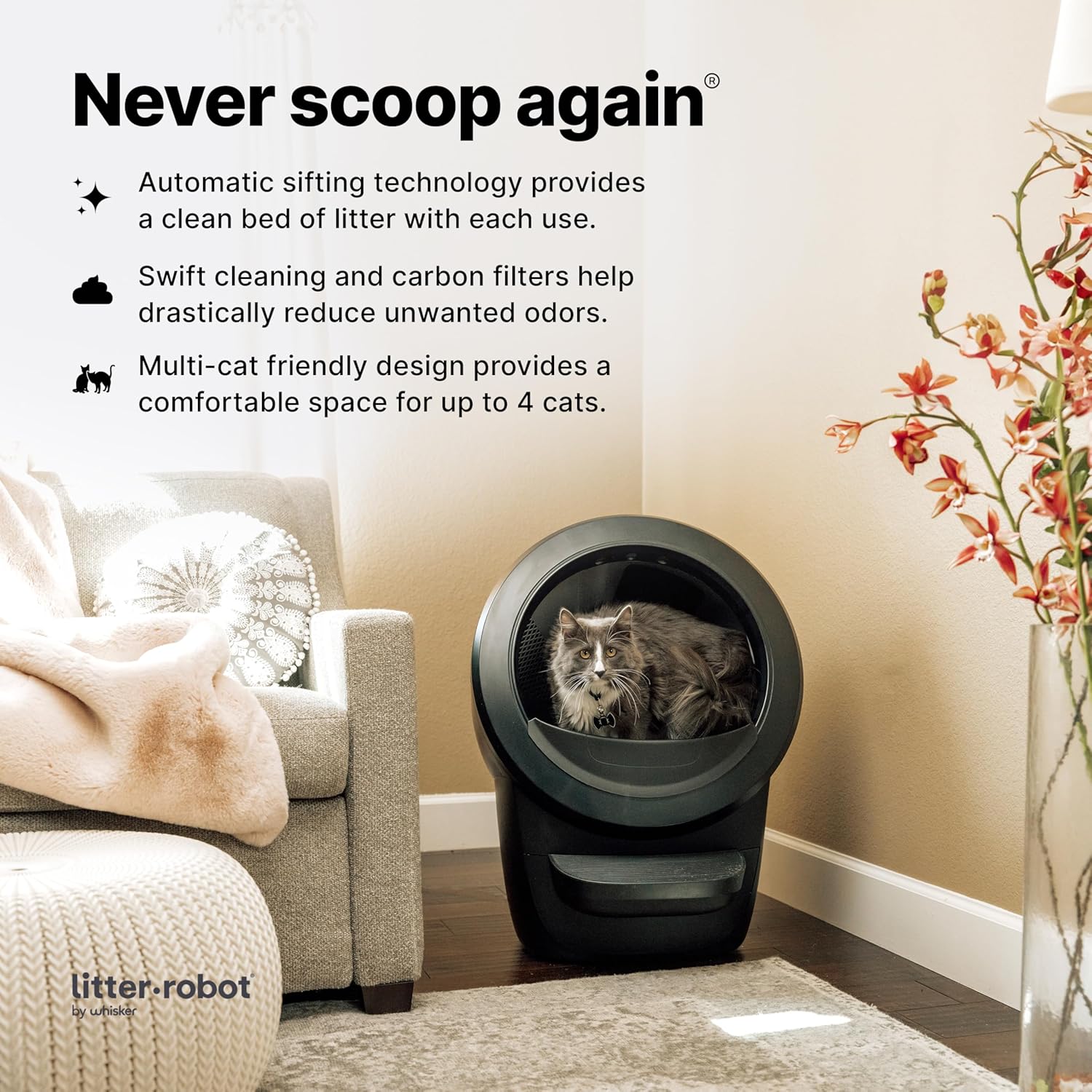 Litter-Robot 4 Bundle – Automatic Self-Cleaning Box
