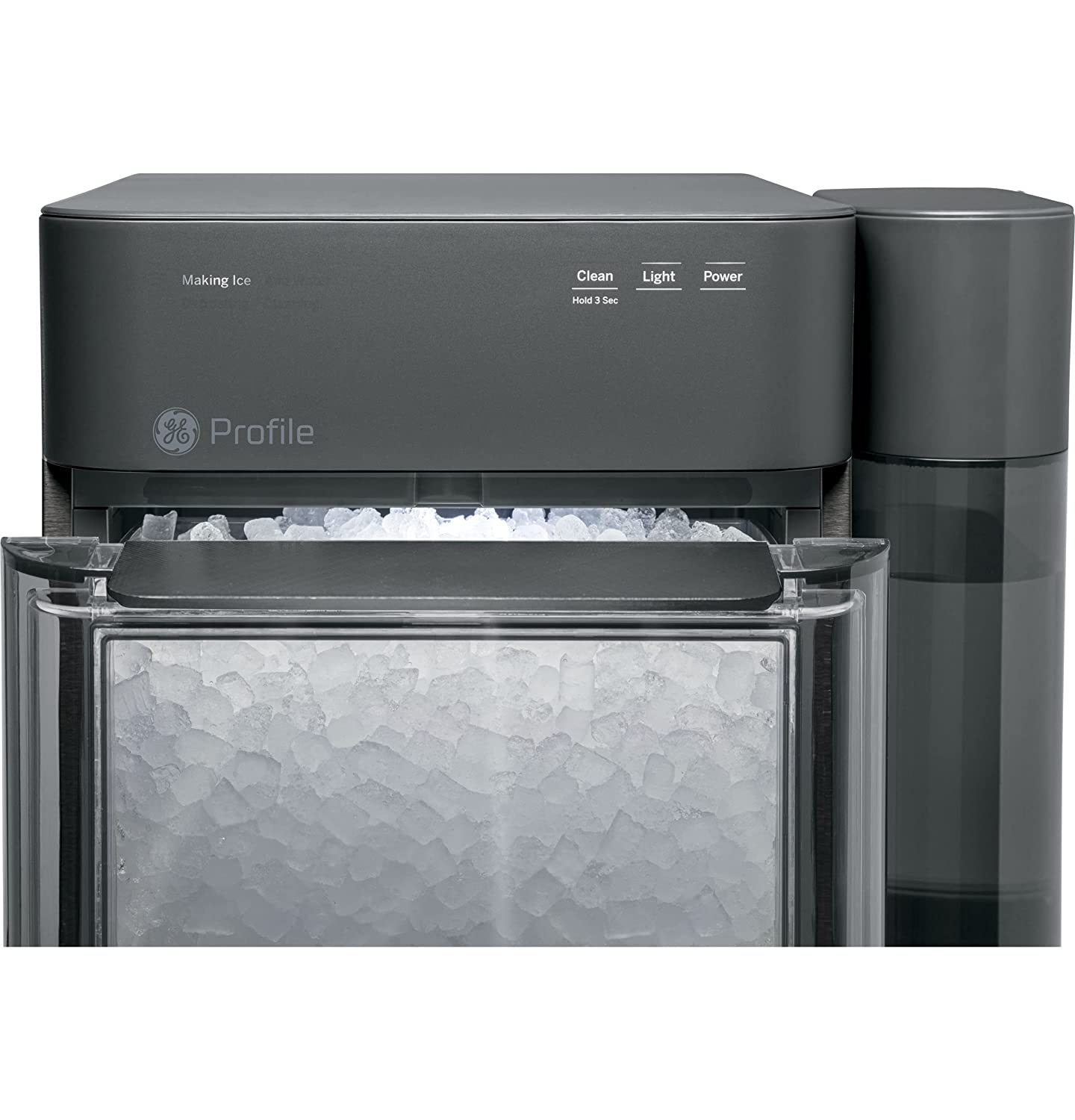 2.0 Countertop Nugget Ice Maker | Ice Machine with WiFi Connectivity | Smart Home Kitchen Essentials | Black Stainless