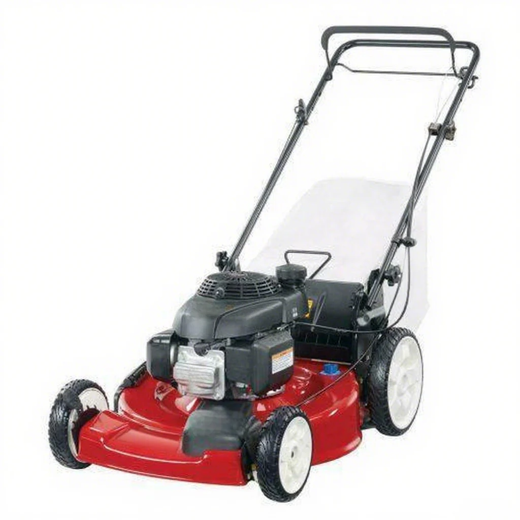 Self-propelled gas mower, 22-inch 170cc OHV engine high-wheel RWD 3-in-1 with height adjustment, oil included
