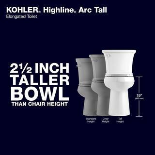 2026 Highline Arc Extra Tall Elongated Toilet 1.28 GPF White with Seat