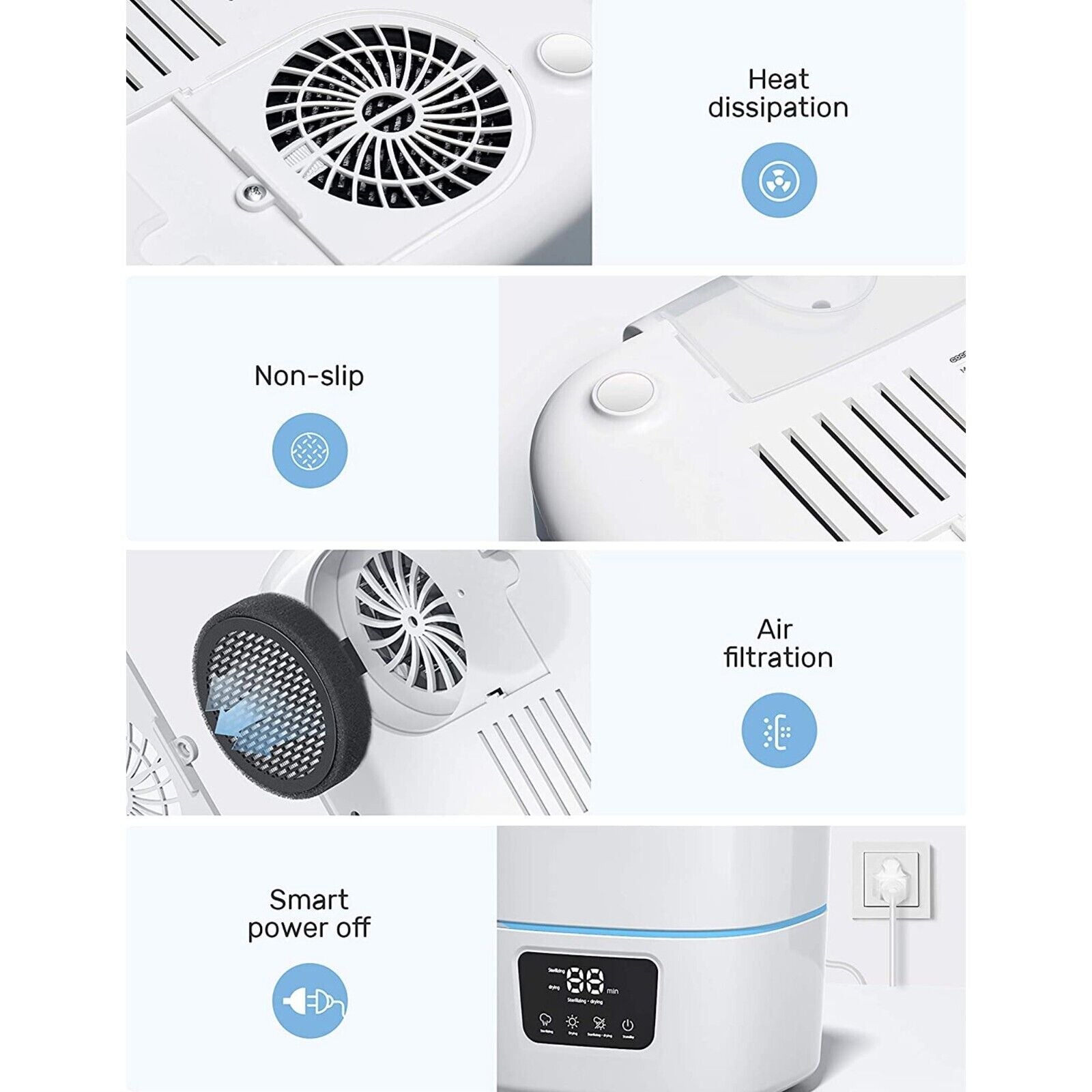 2026 Luxury 3-In-1 Baby Bottle Steam Sterilizer And Dryer With LCD Screen