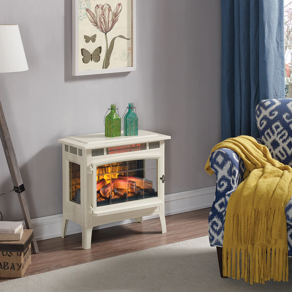 2026 Duraflame 3D Cream Infrared Electric Fireplace Stove with Remote Control - DFI-5010-04