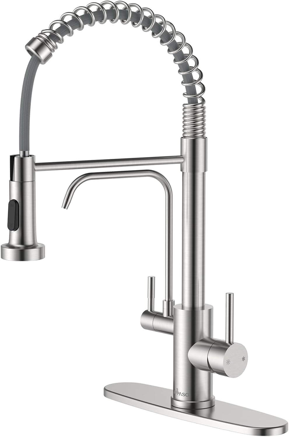 Black Touchless Kitchen Faucet with Soap Dispenser, Motion Sensor Activated Hands-Free Automatic Faucet for Sink with Pull Down Sprayer, Single Handle Smart Faucets for Kitchen Sink