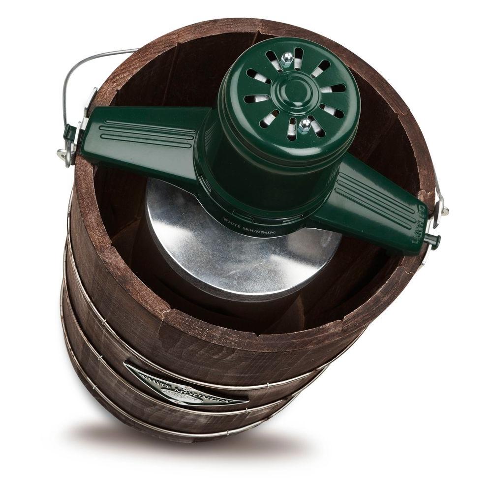 2026 White Mountain 6 Qt. Green and Brown Electric Ice Cream Maker