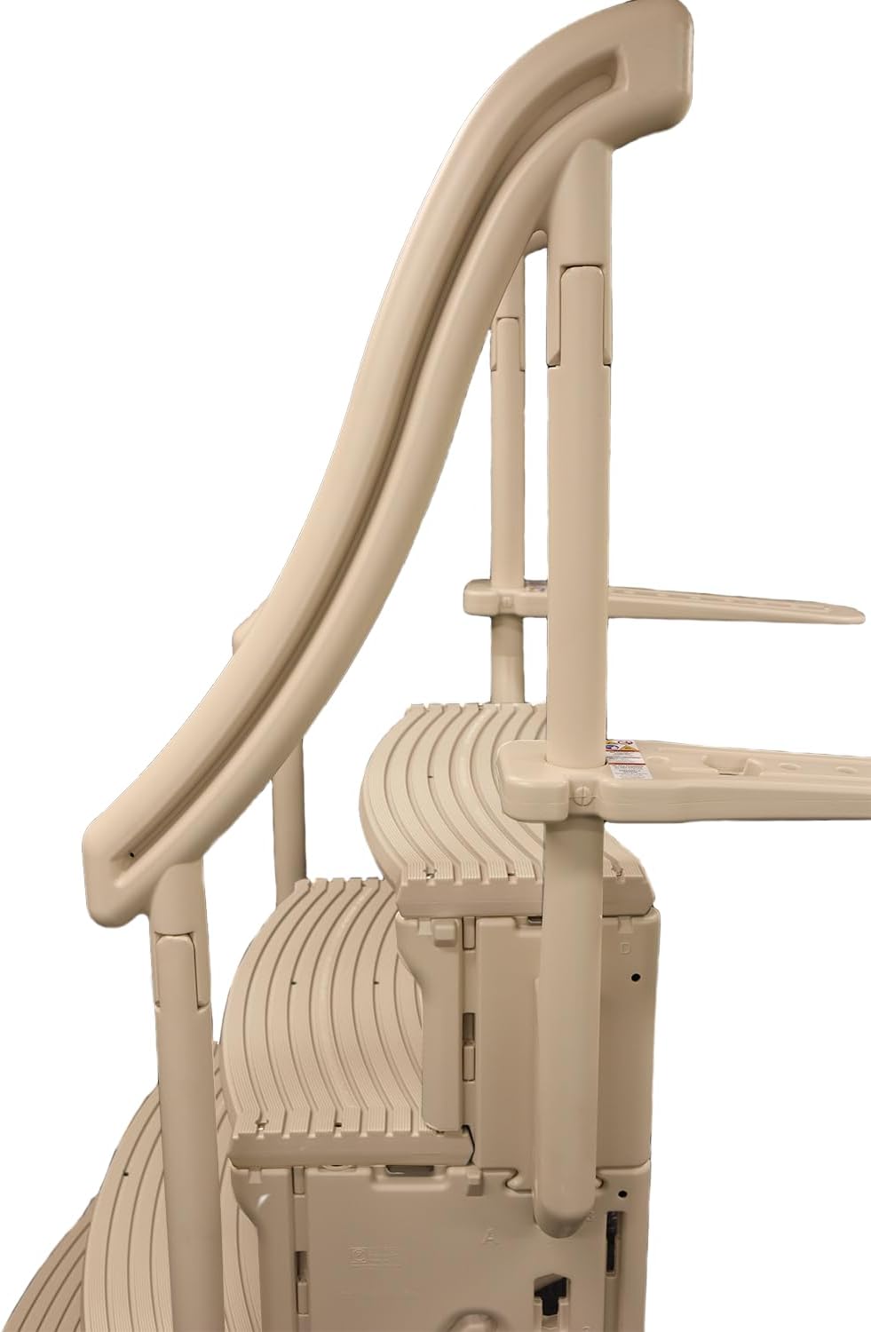 Confer Plastics Curve CCX-AG Pool Step with Grey Treads