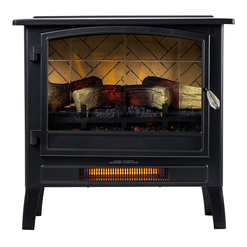 Country Living Black Infrared Electric Fireplace Stove Heater