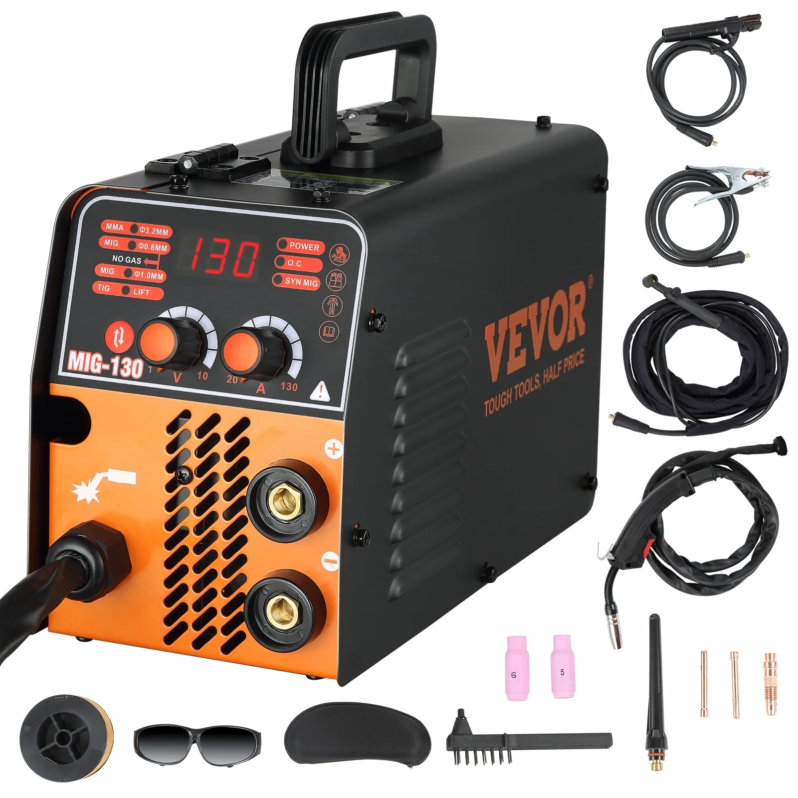 2026 BENTISM MIG Welder Welding Machine 130A Flux Core 3 in 1 MMA/MIG/LIFT TIG Welder