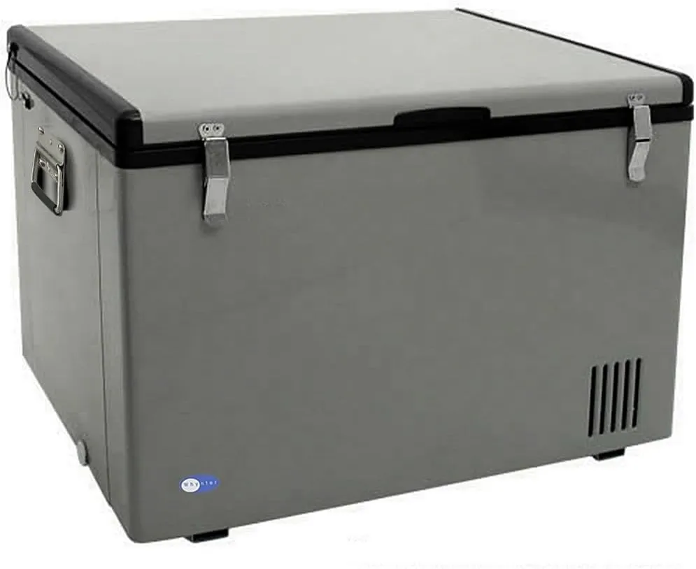 FM-65G 65 Quart Portable Refrigerator and Deep, AC 110V/ DC 12V, Real Chest Freezer for Car, Home, Camping, and RV with-8°F to 50°F Temperature Range, Gray, One Size