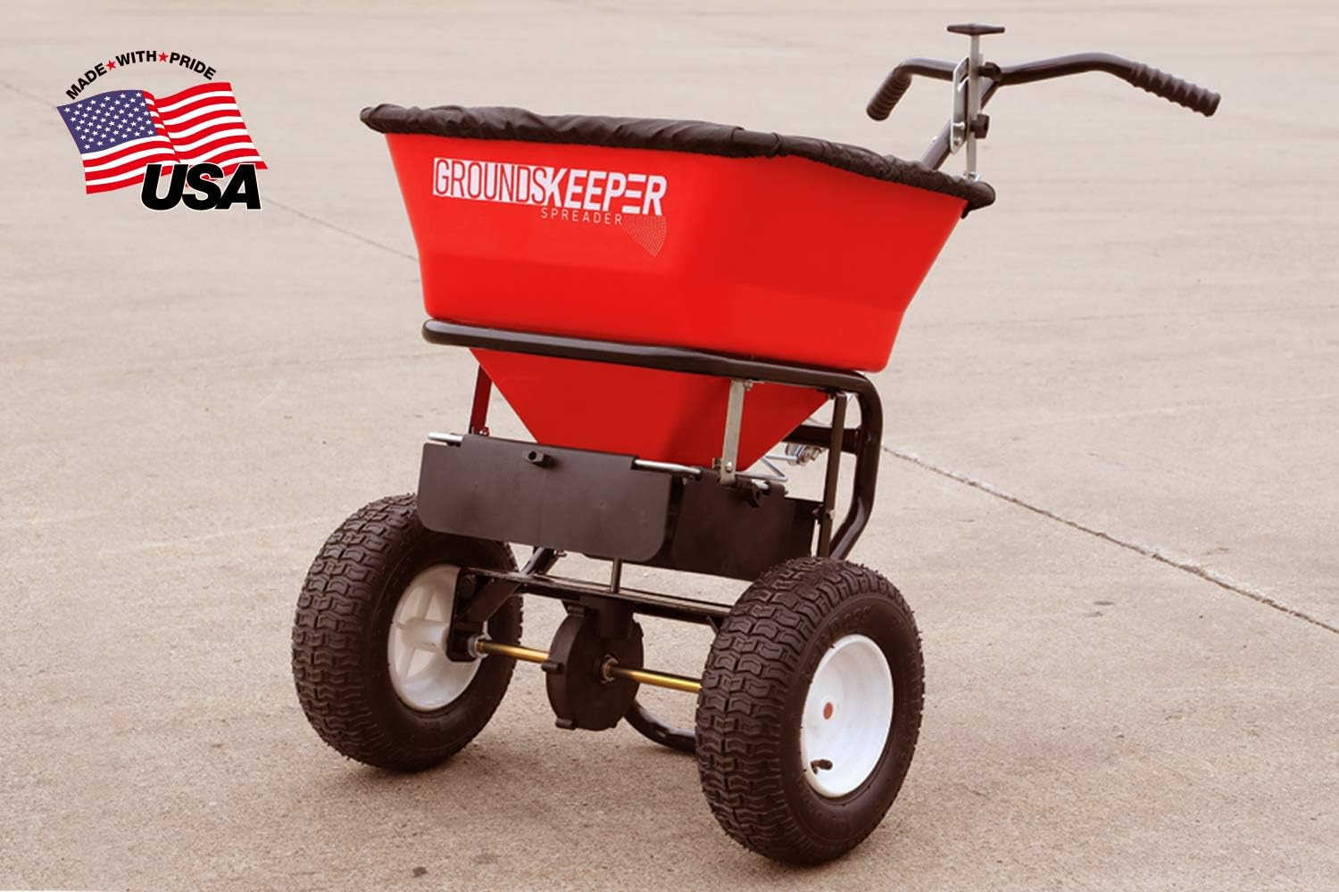 2026 Multi-Purpose Walk Behind Push Spreader 3039632R Grounds Keeper, 100 Pound Capacity, Multi Use Tool for Grass Seed, Salt, De-Icer, Fertilizer and Seeds