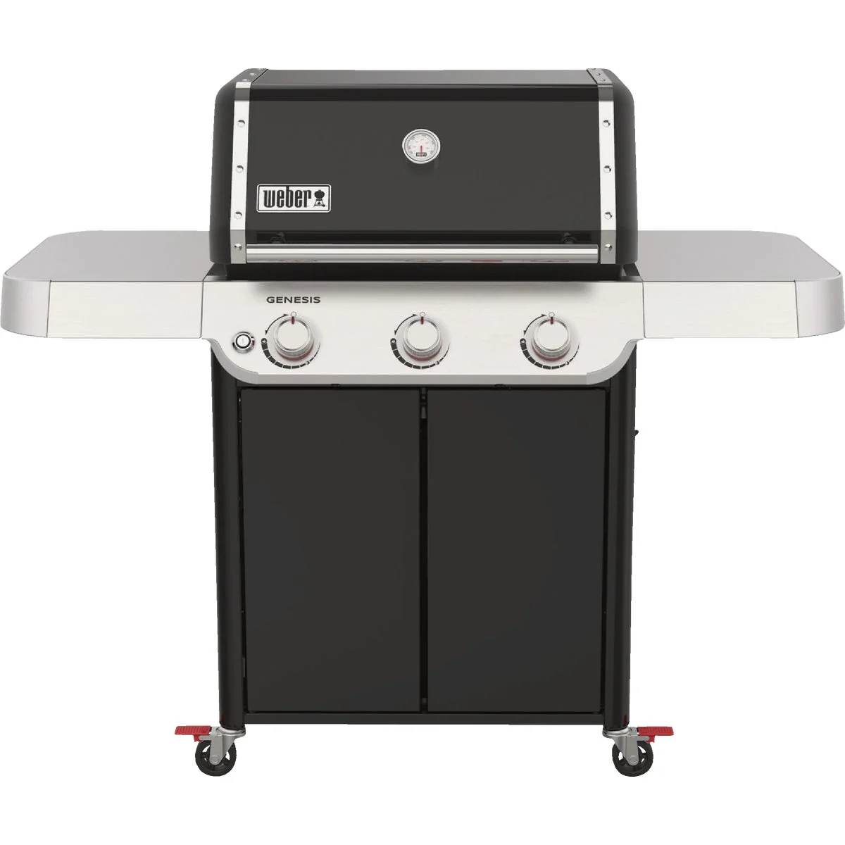 2026 Weber Genesis E-315 3-Burner Propane Grill with PureBlu Burners, Porcelain-Enamel Cast-Iron Grates & Side Tables – Black
