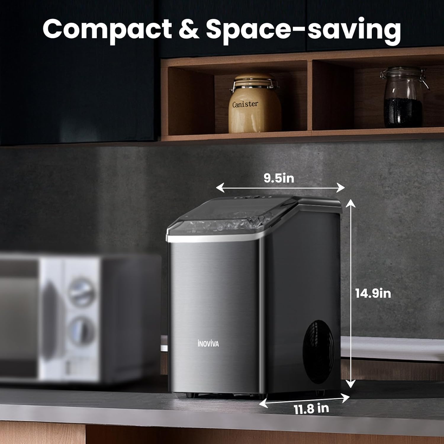 Nugget Ice Maker 40Lbs/24H Soft Chewable Ice